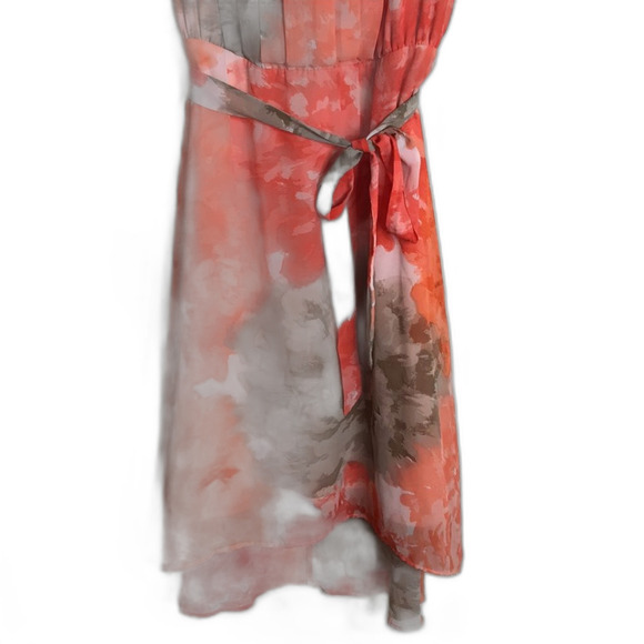 Olivia Matthews Women's Dress Coral/Peach Round-neck Sleeveless size 6 - Picture 4 of 12